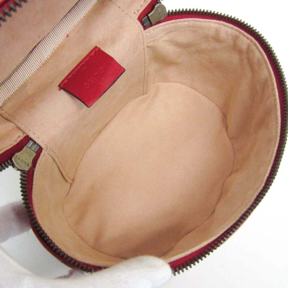 GUCCI Authentic Red Leather GG Marmont Backpack - Picture 3 of 12